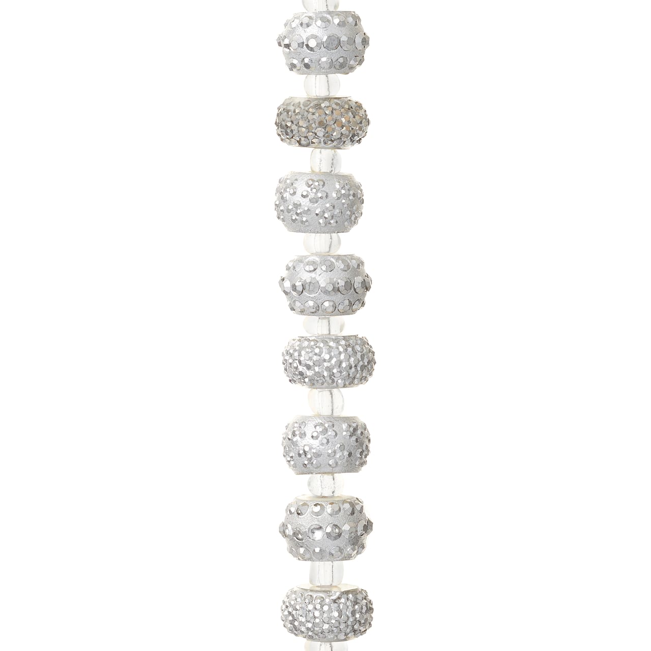 12 Packs: 18 ct. (216 total) Silver Acrylic Rondelle Beads, 10mm by Bead Landing™